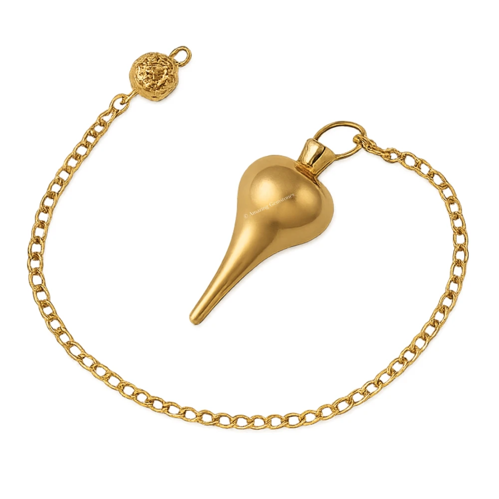 Metal Brass Pendulum - Dome Cone Point Gold (MP118)