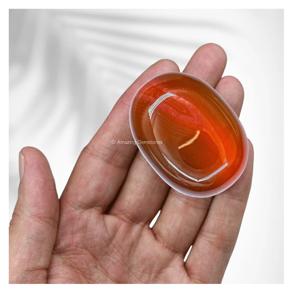 Red Onyx Palm Stone