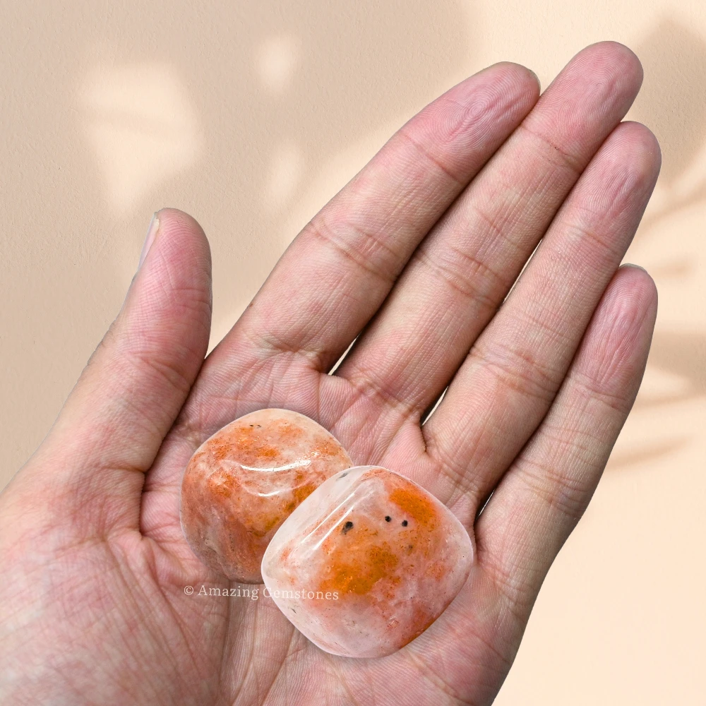 Tumbled Sunstone Crystals Stones (1 oz)