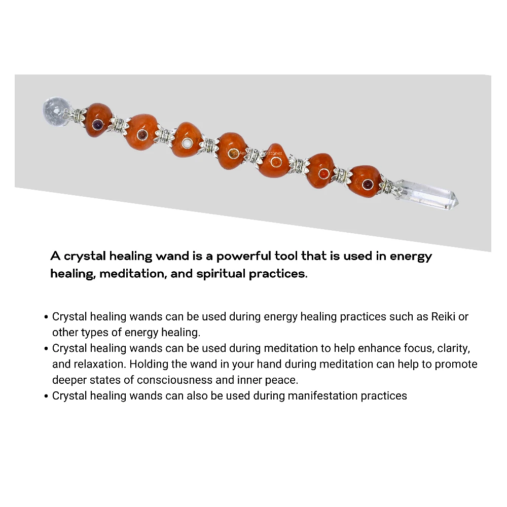 Red Aventurine Tumbled Healing Crystal Wand
