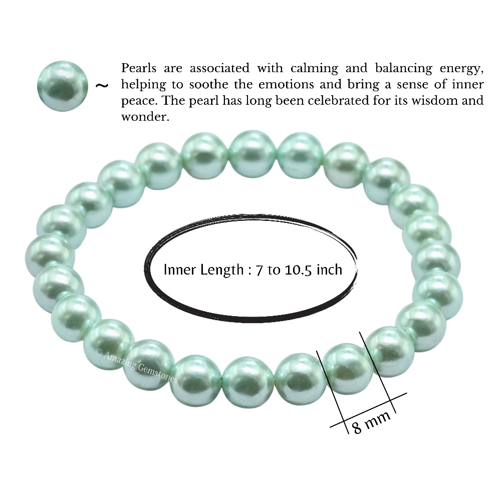 Pistachio Pearl Bracelet (Strechable)