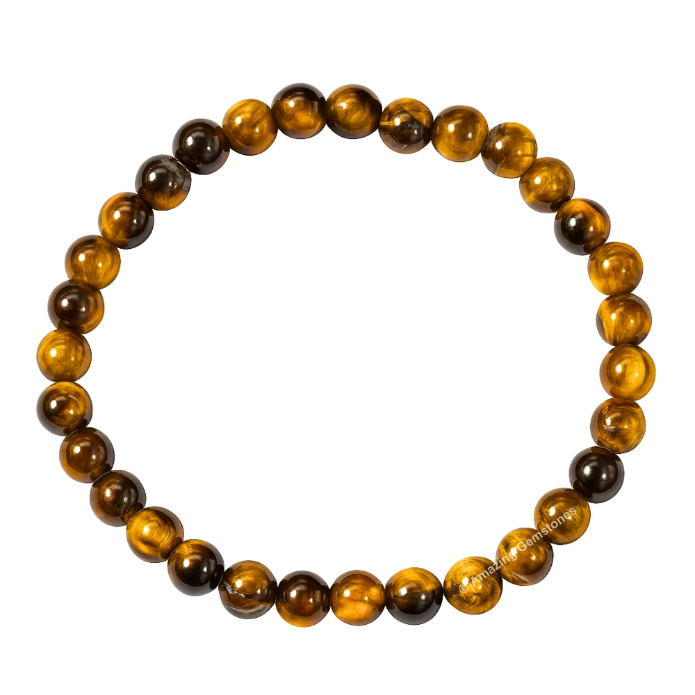 Tiger Eye Healing Crystal Bracelets - 6mm Beads