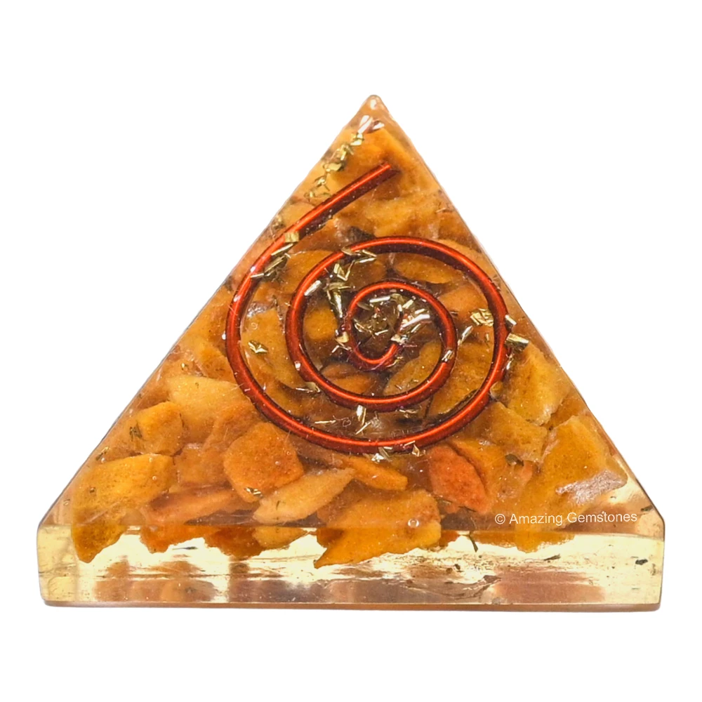 Yellow Jasper Orgone Pyramid - Mini