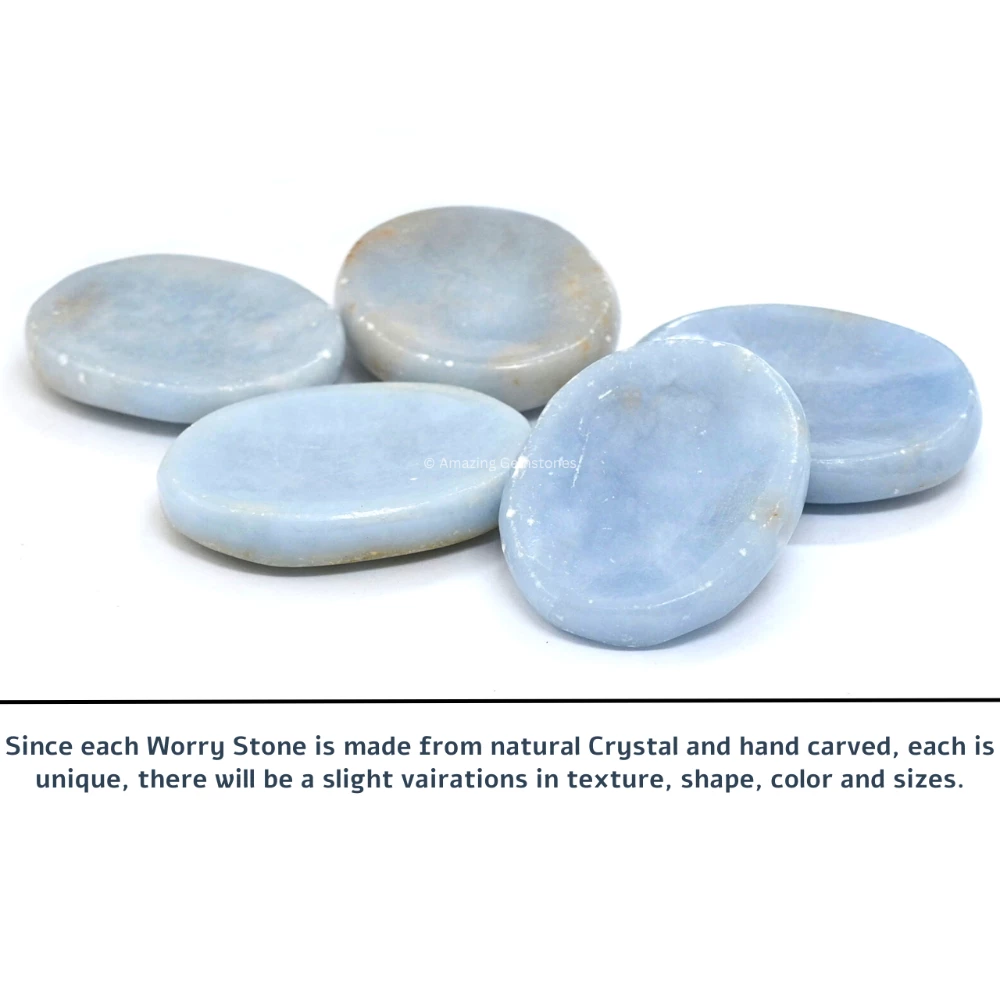 Angelite Worry Stone