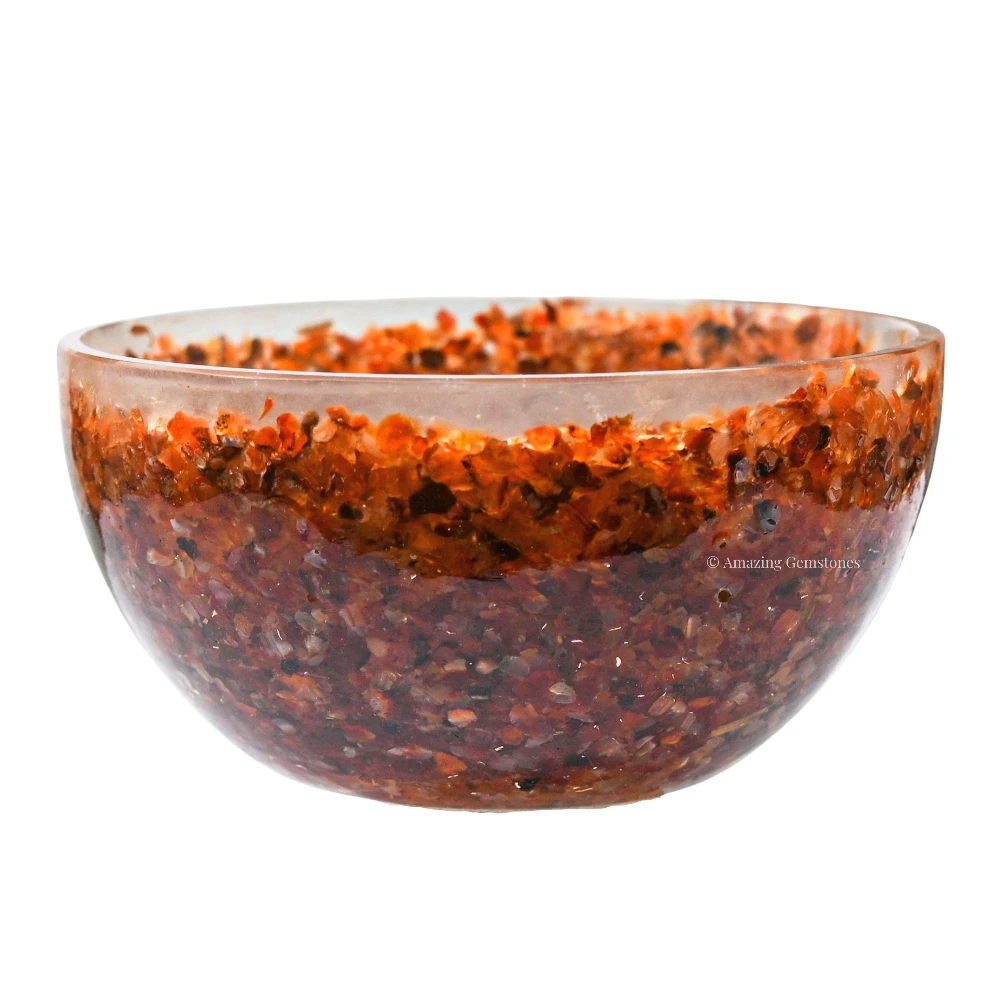 Carnelian Crystal Orgone Bowl (3 Inch)