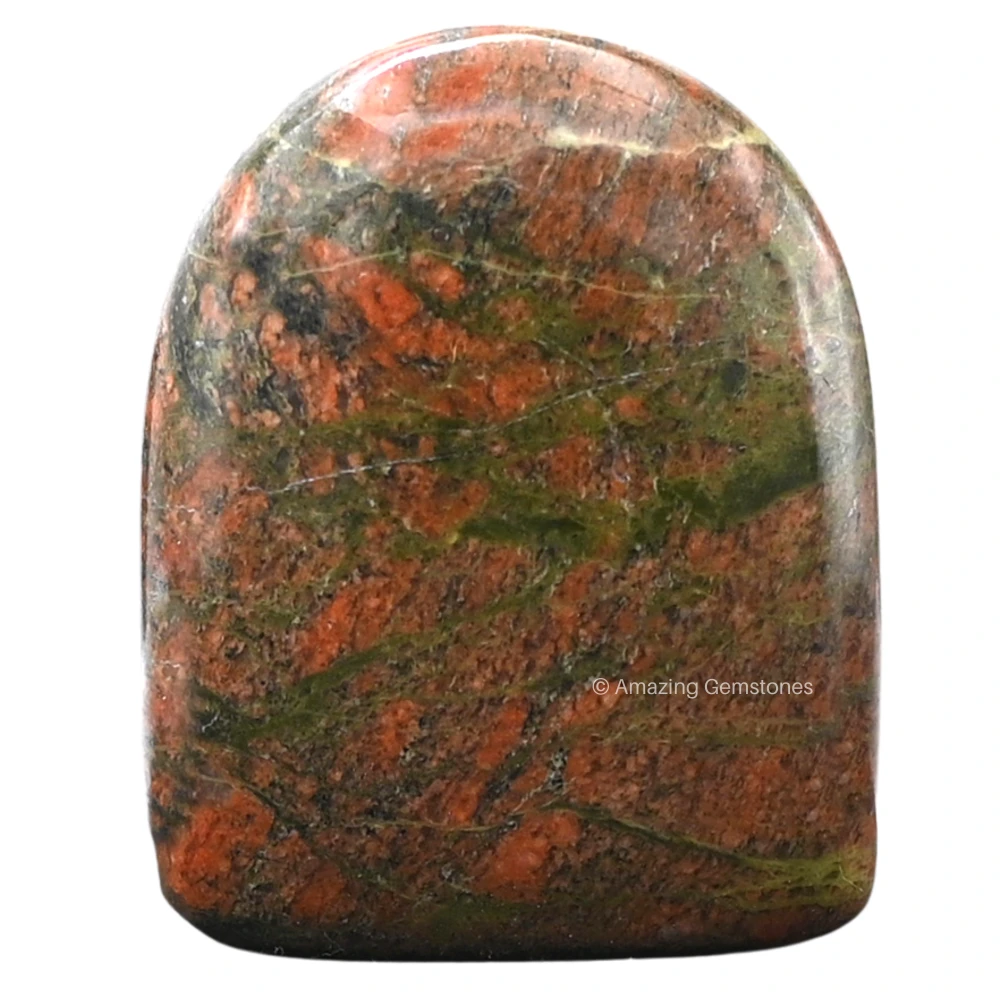 Unakite Standing Palm Stone (Regular)