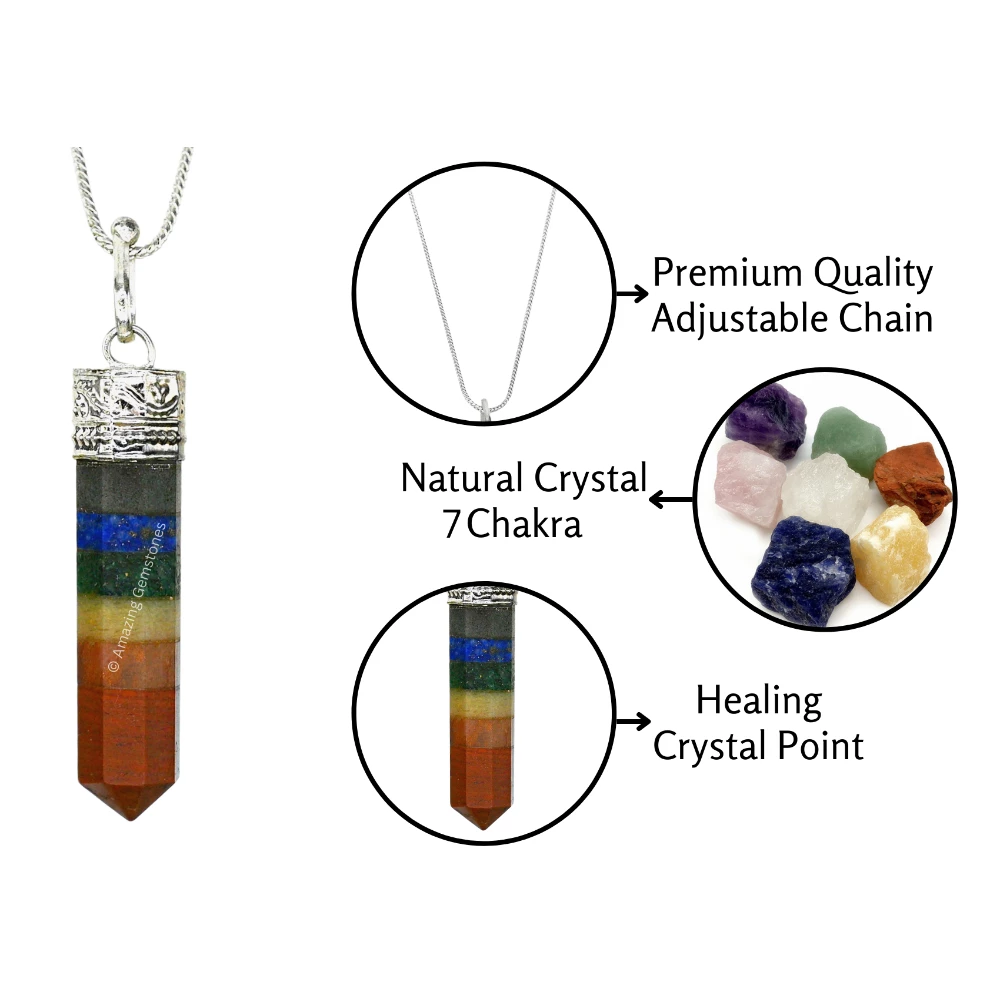 Chakra Necklace - Pencil Point (Silver)