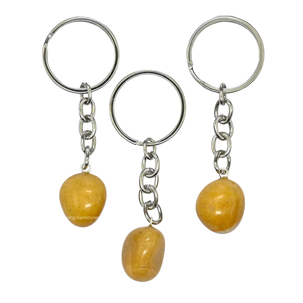 Yellow Jasper Keychain Keys Holder (Tumble)