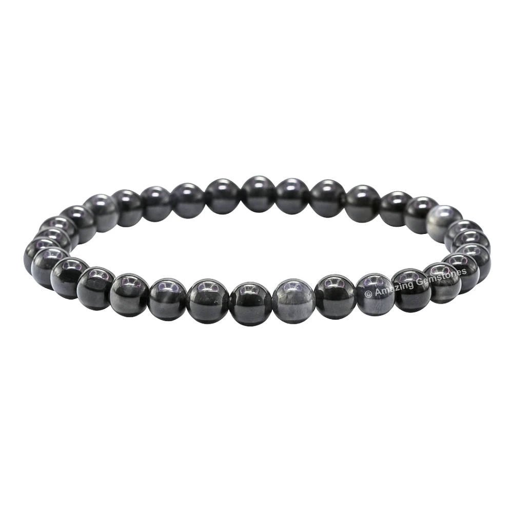 Blue & Black Tiger Eye Healing Crystal Bracelets - 6mm Beads