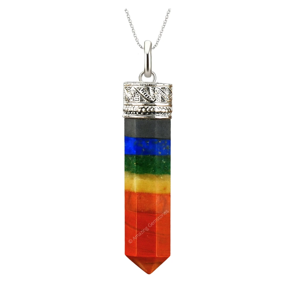 Chakra Necklace - Pencil Point (Silver)