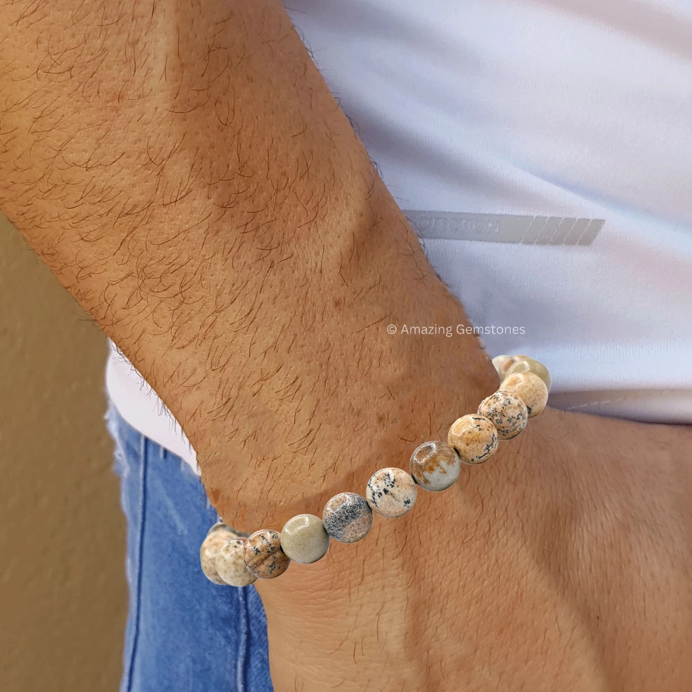 Picture Jasper Bracelet (Adjustable)