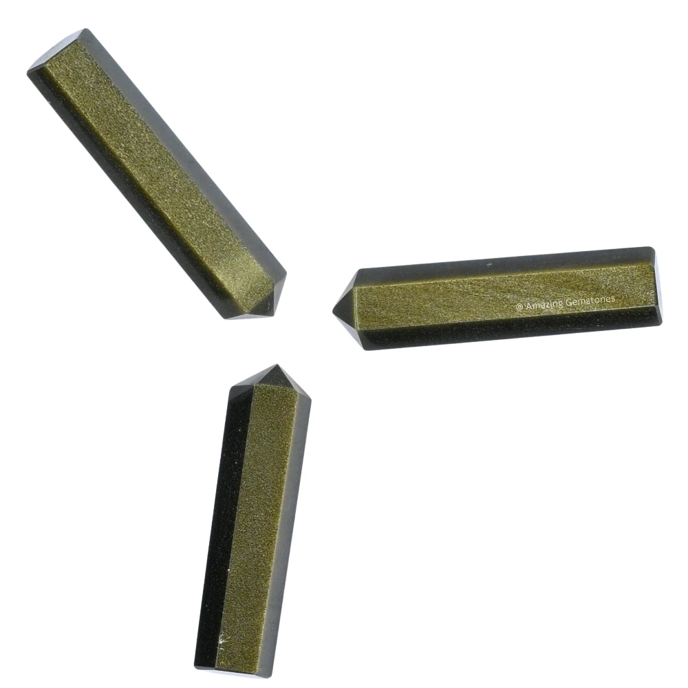 Gold Sheen Obsidian Pencil Points (Set of 10)