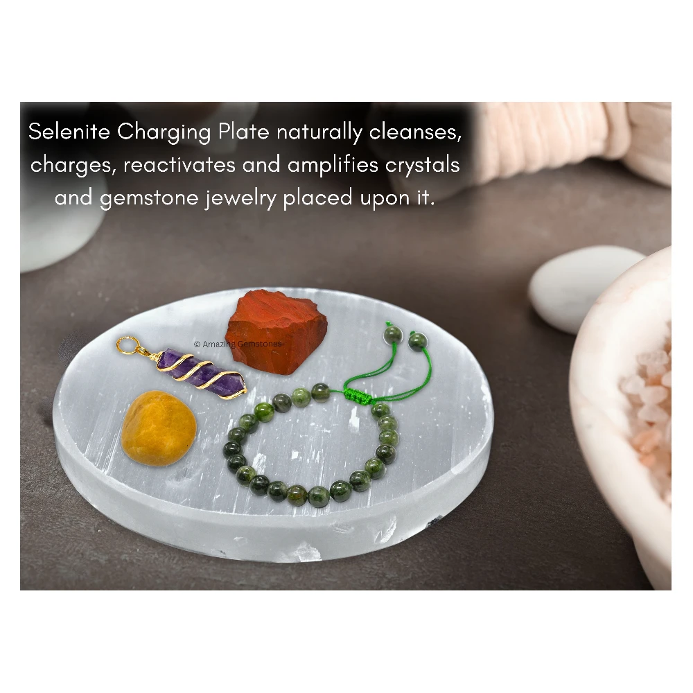 Selenite Charging Plate for Crystals (3 Inch)