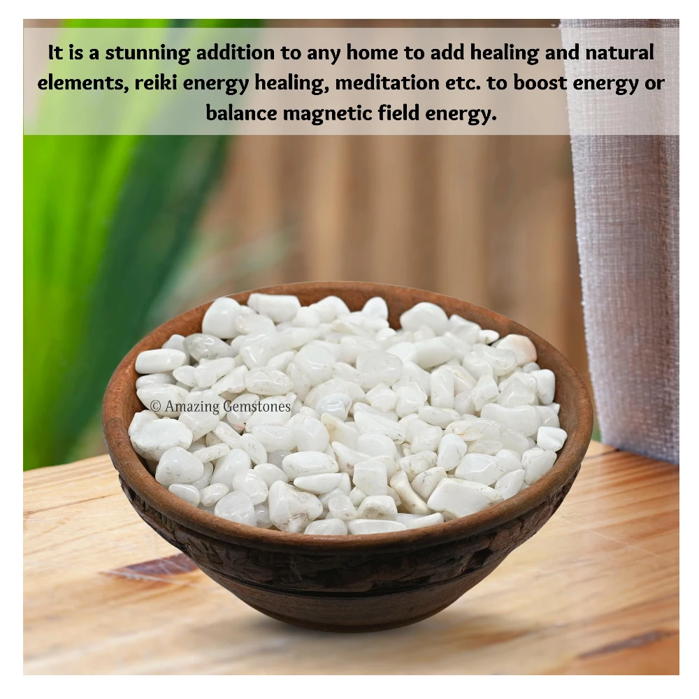 Snow Quartz Chips (1LB)