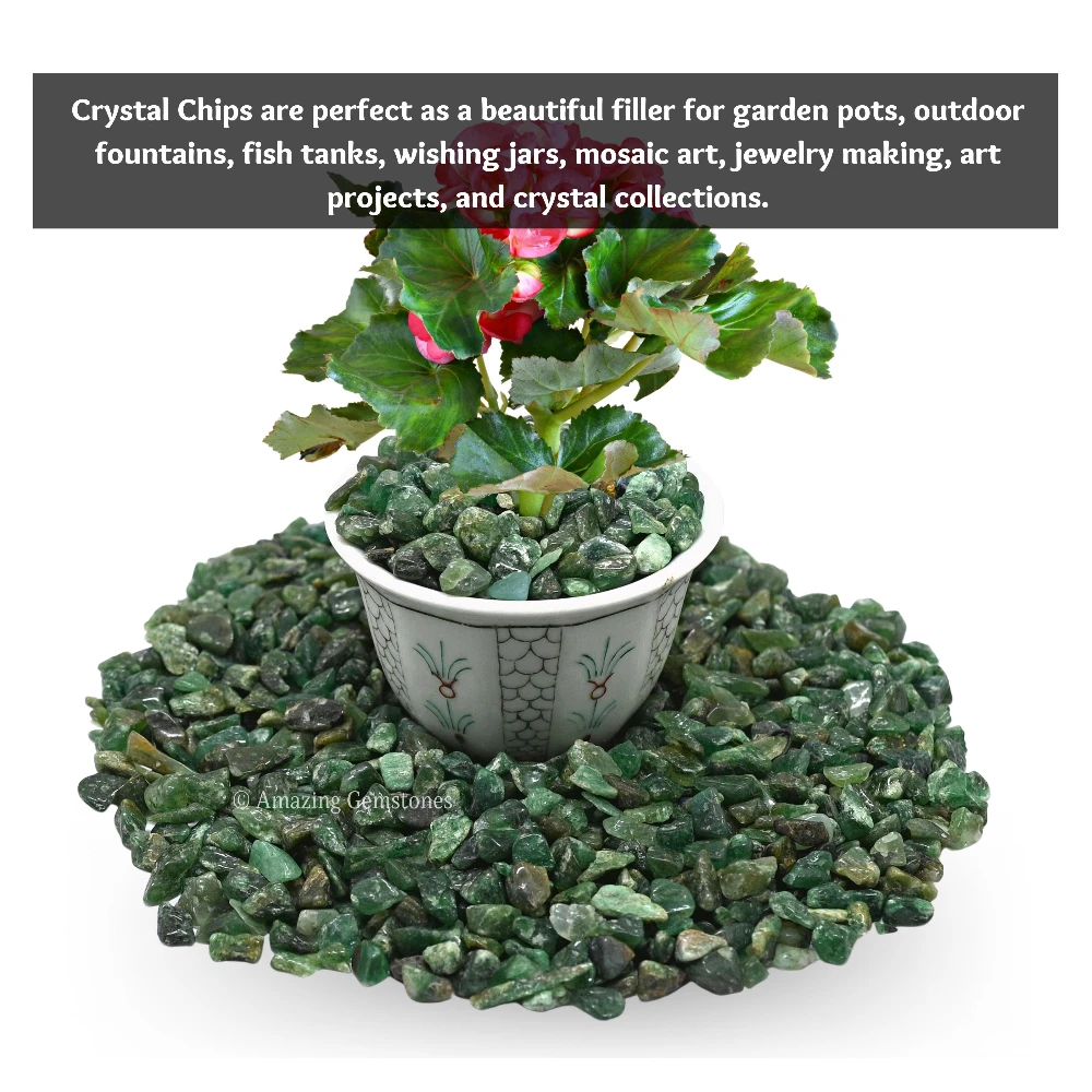 Green Aventurine (Dark) Chips (1LB)