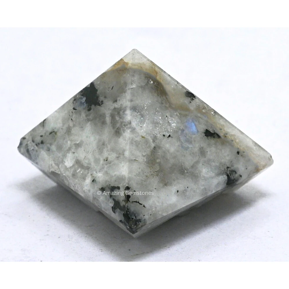 Rainbow Moonstone Pyramid - Under 9 Pyramid Plate