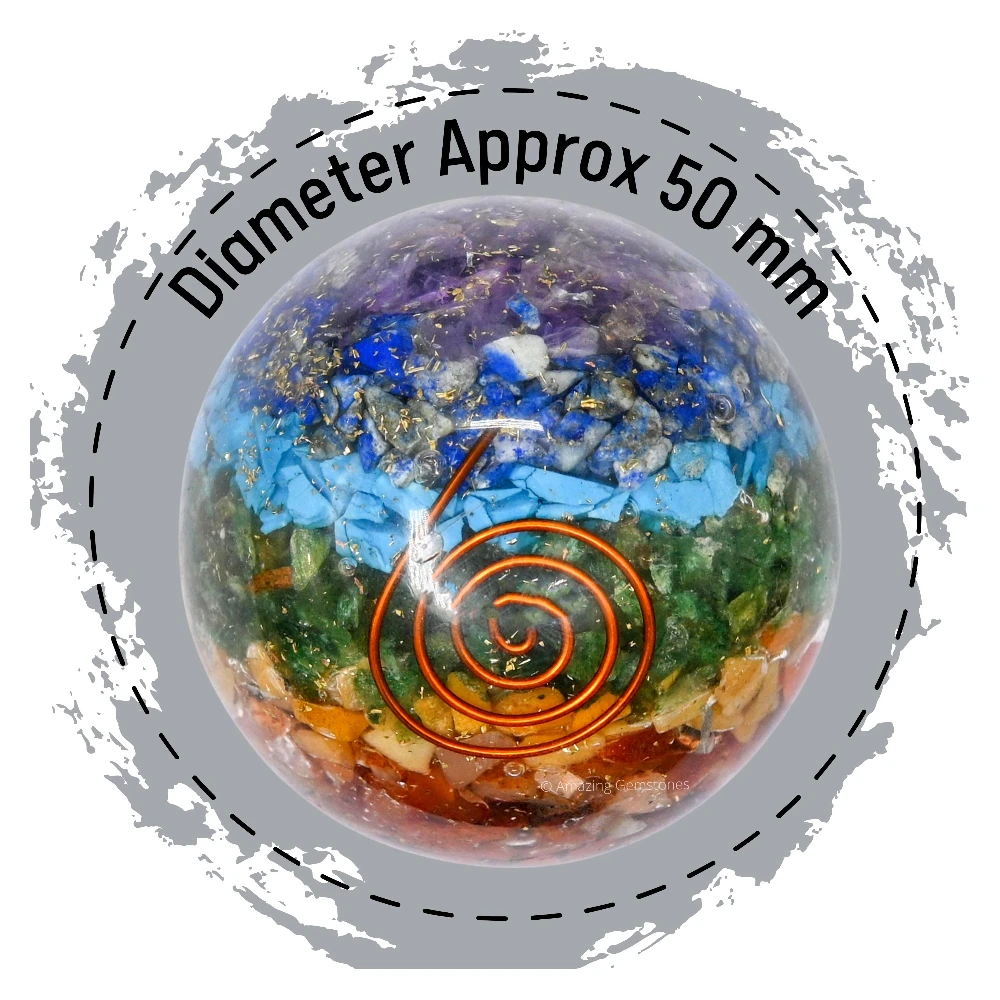 Chakra Orgone Sphere (2 Inch)