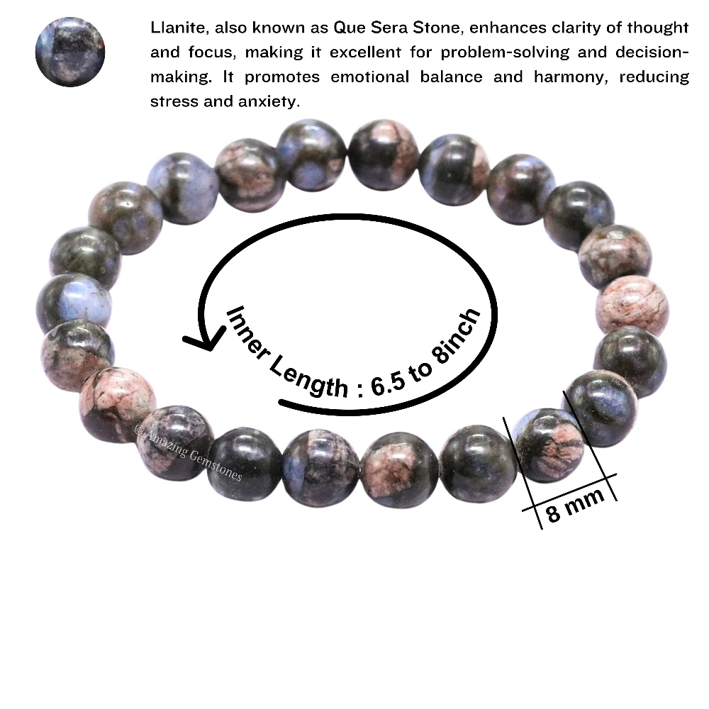 Que Sera Llanite stone Bracelet (Strechable)