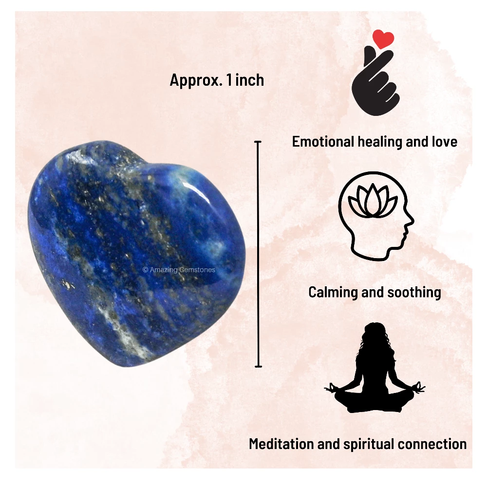 Lapis Lazuli Heart (Pack of 2)
