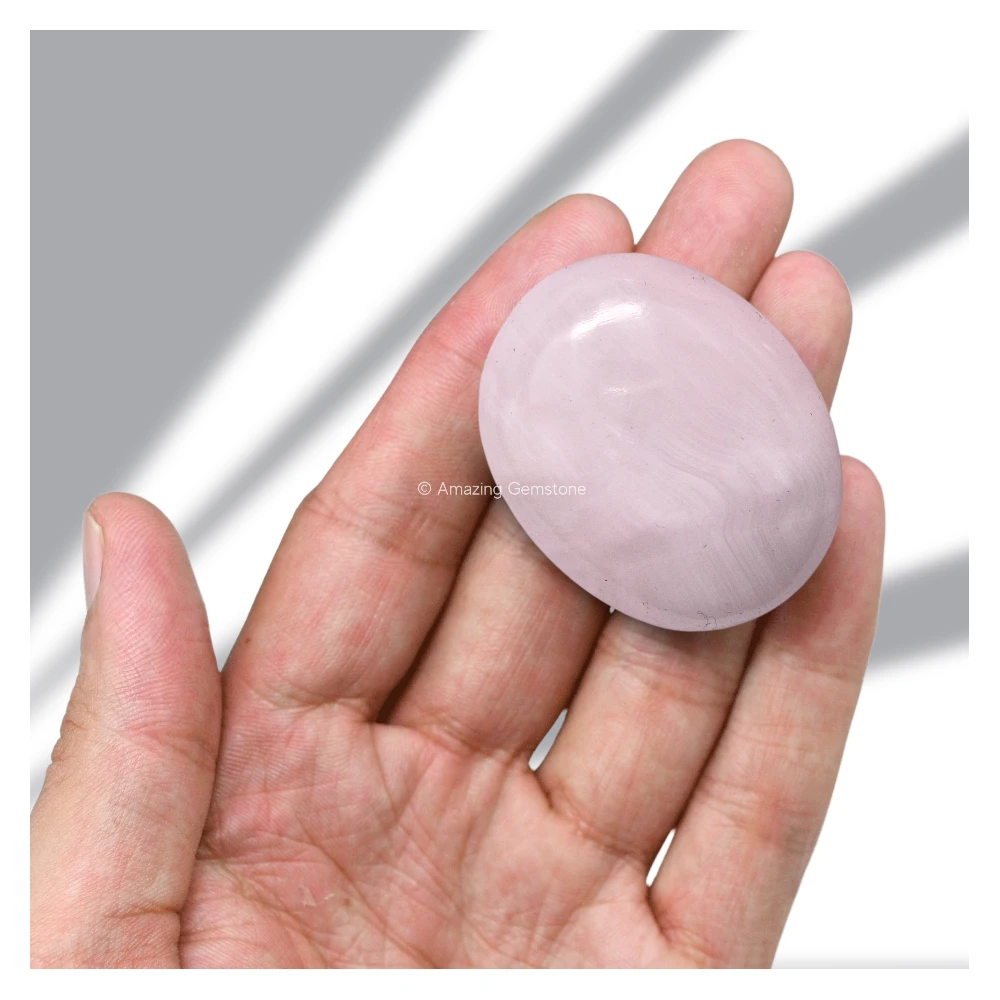 Pink Calcite Palm Stone