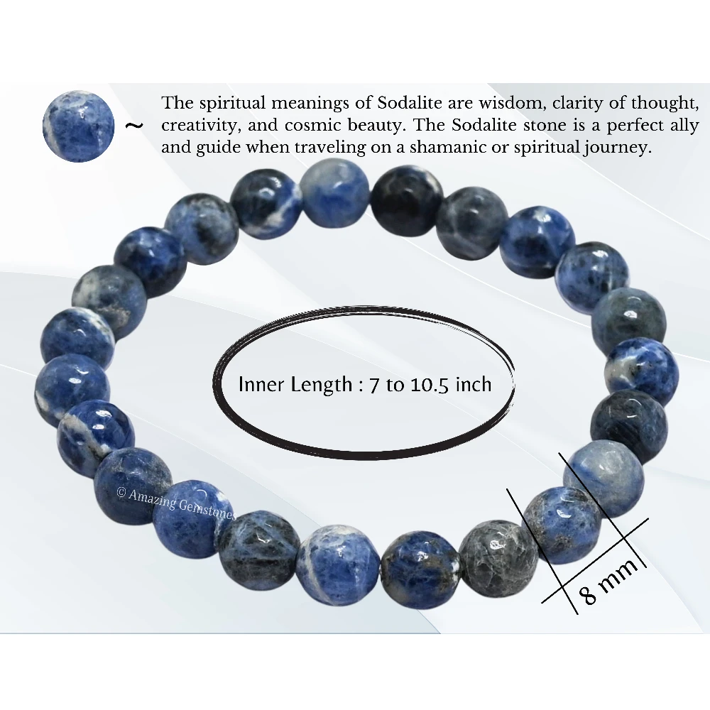 Sodalite Bracelet (Faceted-Stretchable)