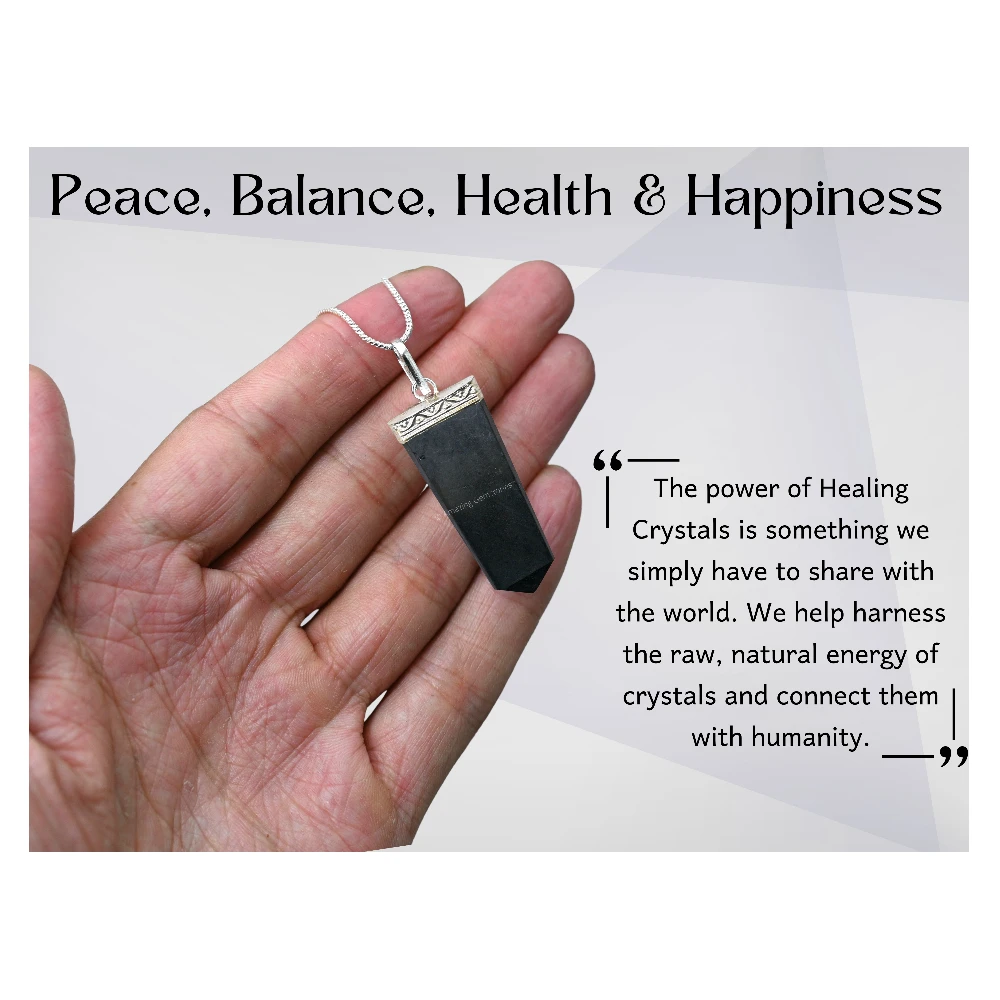 Shungite Necklace - Flat Pencil
