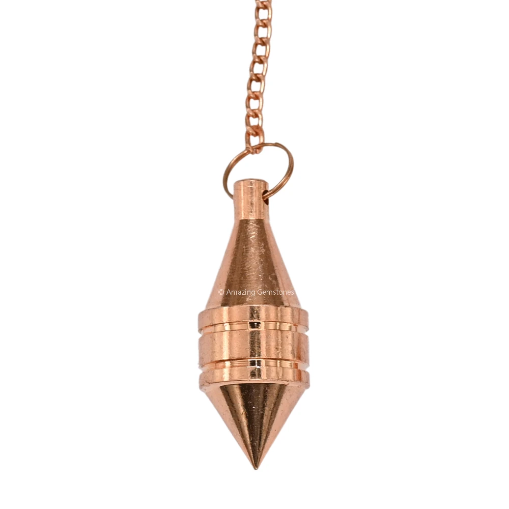 Copper Metal Pendulum -  Copper Cone with Ring (MP65)