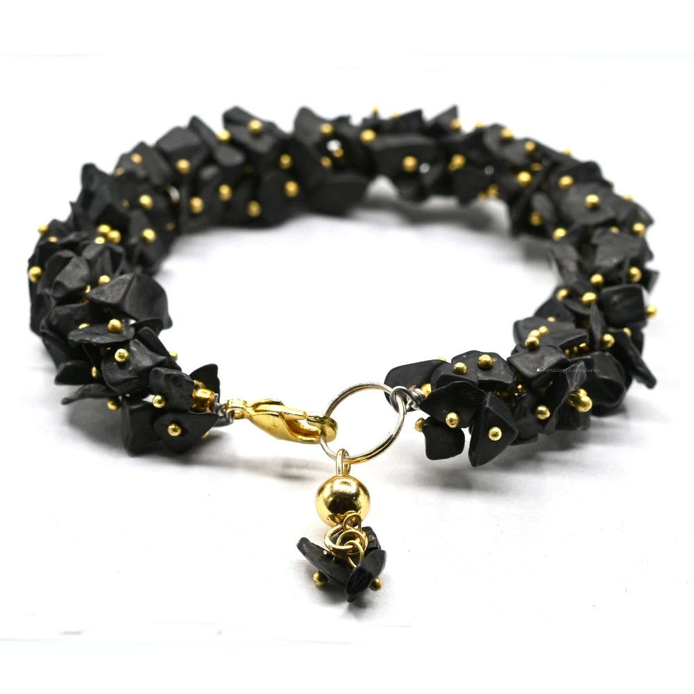 Shungite Chip Bracelet (Fuse, Adjustable)