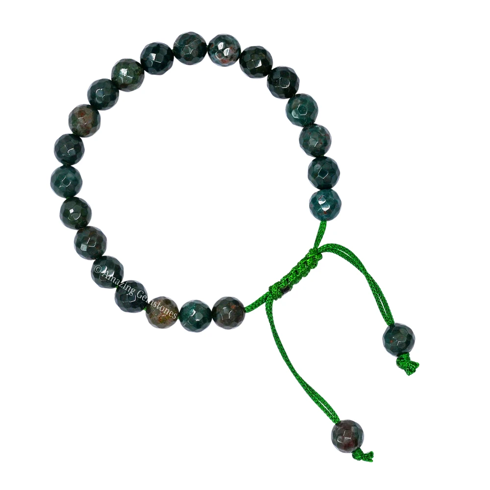 Bloodstone Bracelet (Faceted) (Adjustable)