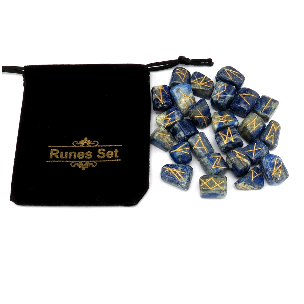 Lapis Lazuli Rune Stones Set