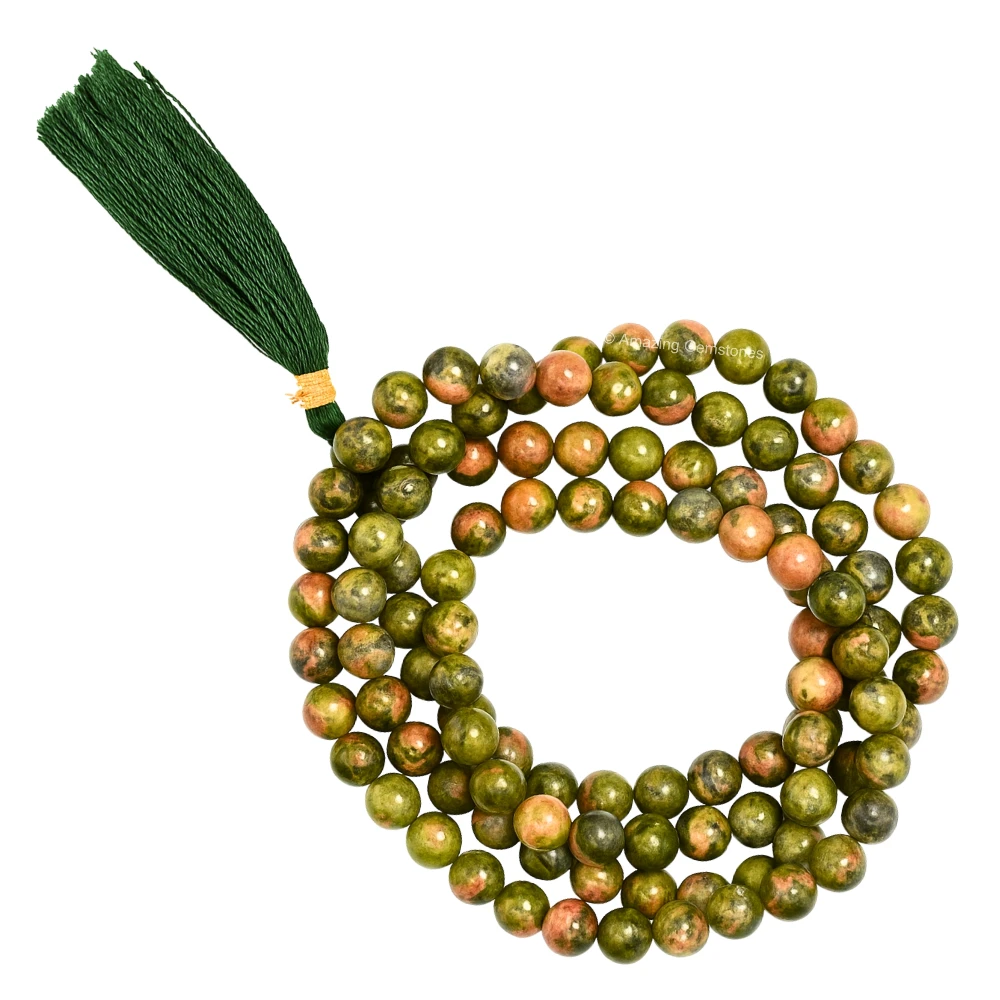 Unakite Mala (Without Knot)