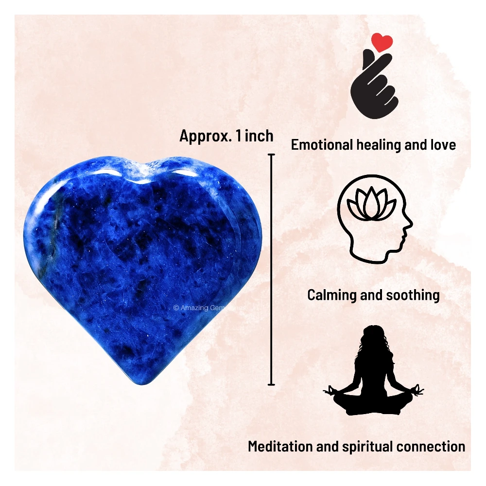 Sodalite Heart (Pack of 2)