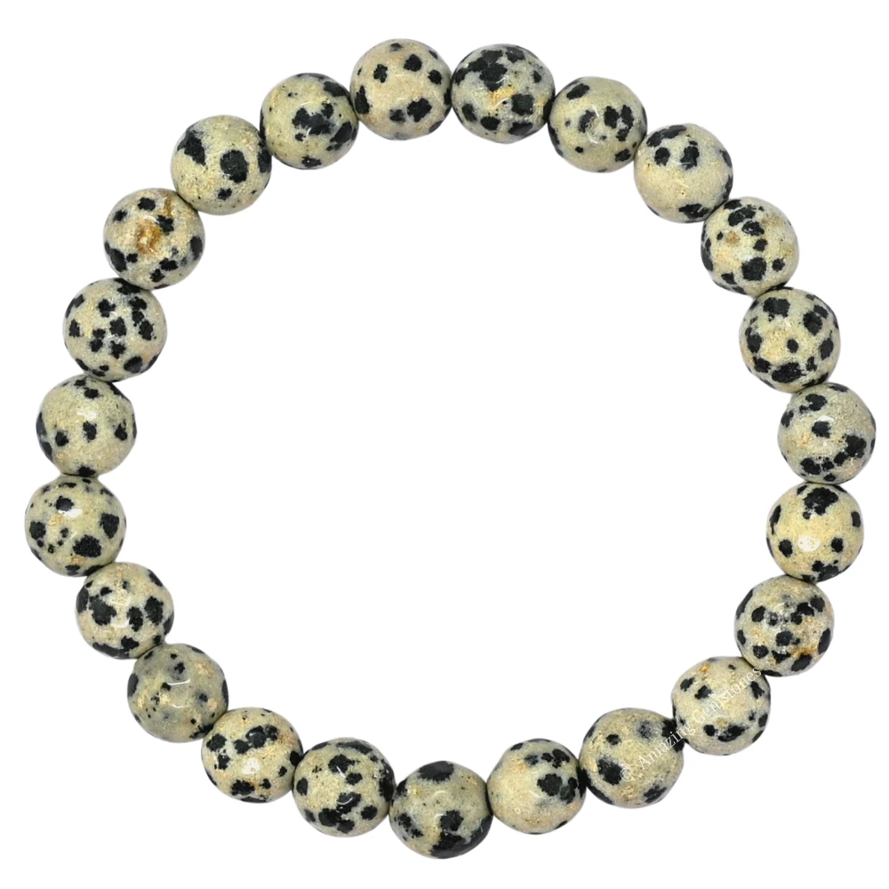Dalmatian Jasper Bracelet (Faceted-Stretchable)