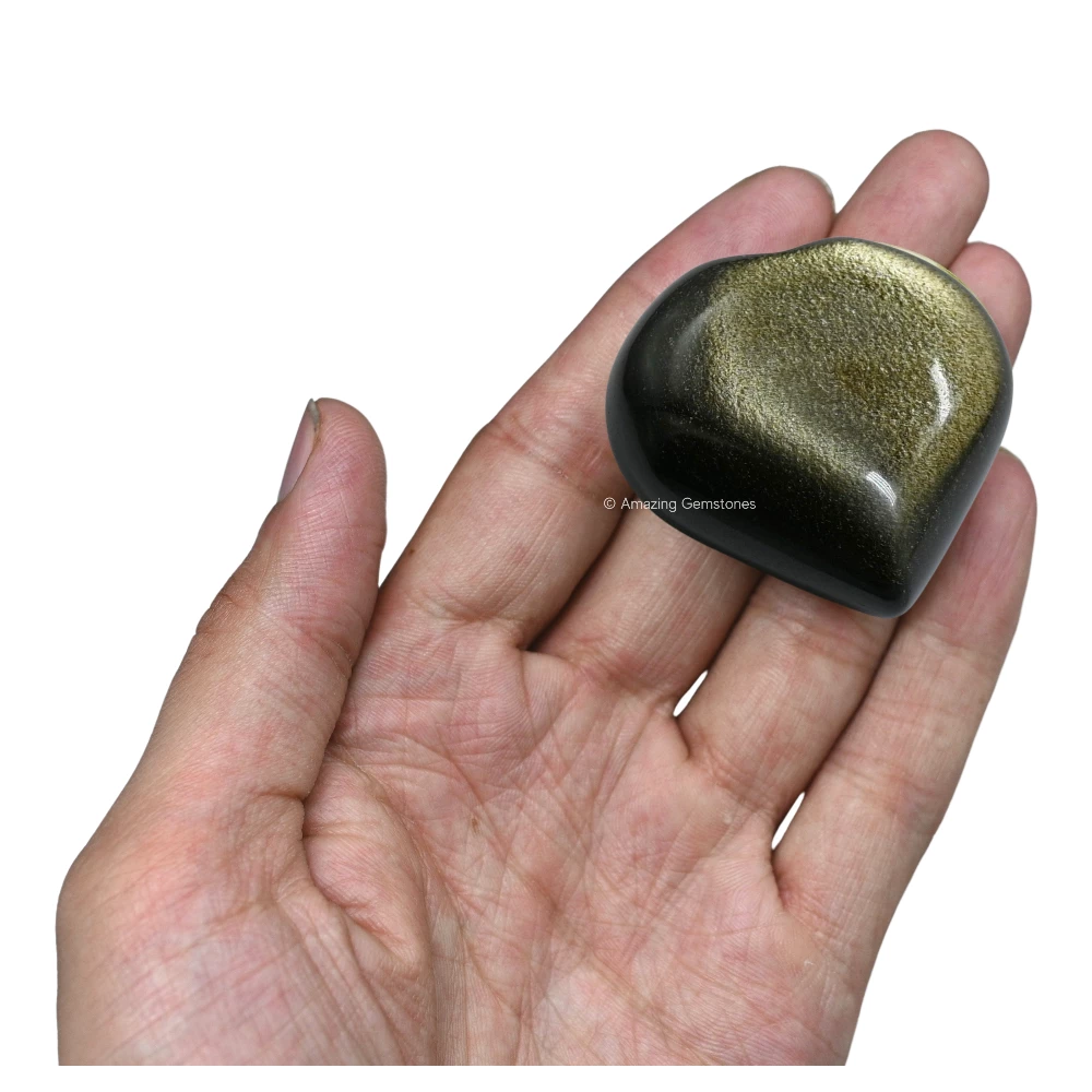 Golden Sheen Obsidian Heart