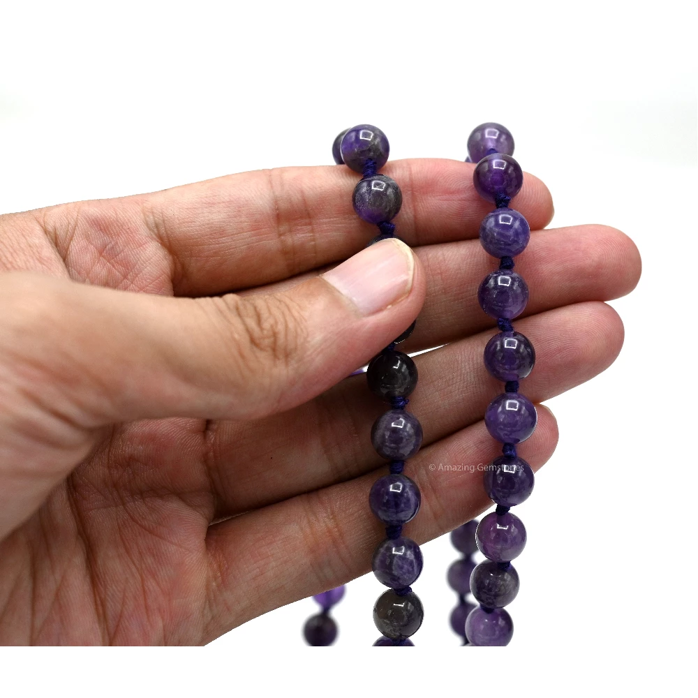 Amethyst Mala (Hand Knotted)