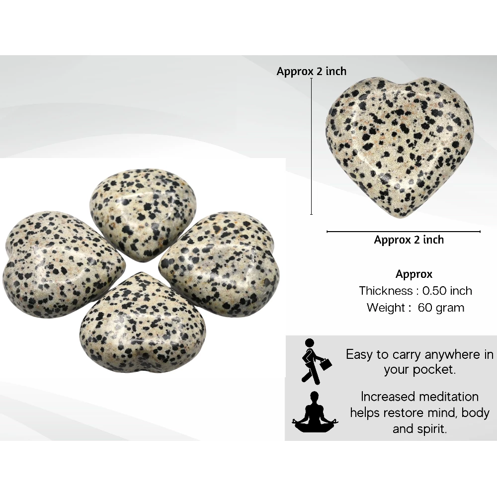 Dalmatian Jasper Heart
