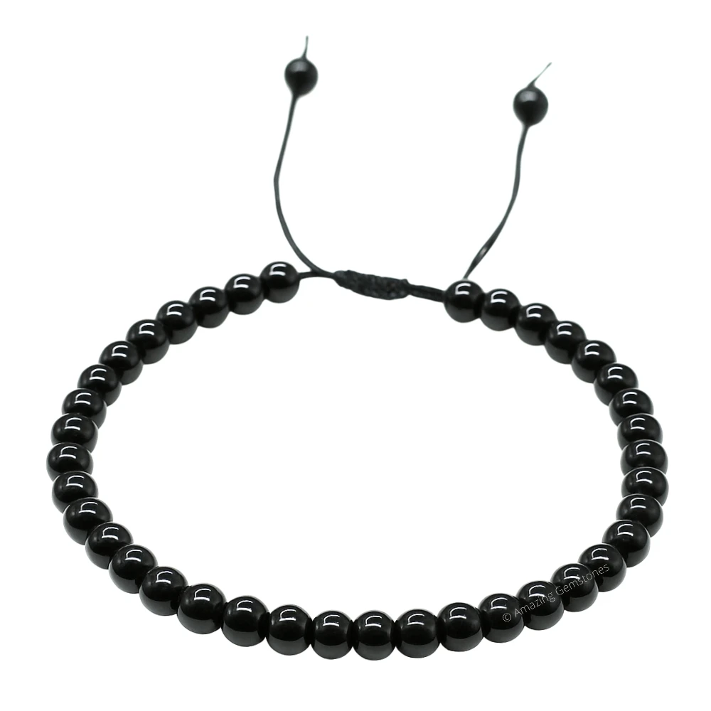 Black Obsidian Anklet (Without Knot)