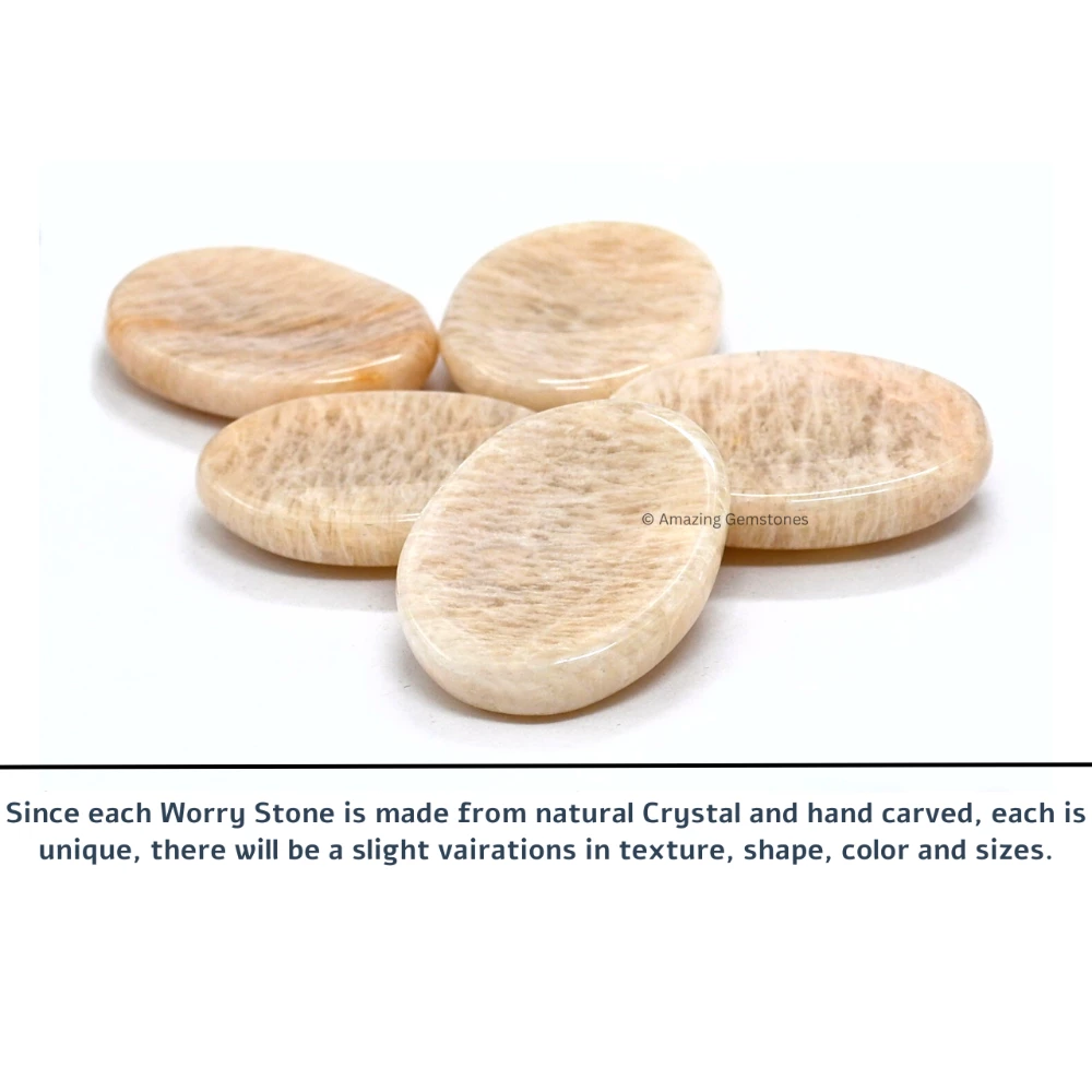 Cream Moonstone Worry Stone