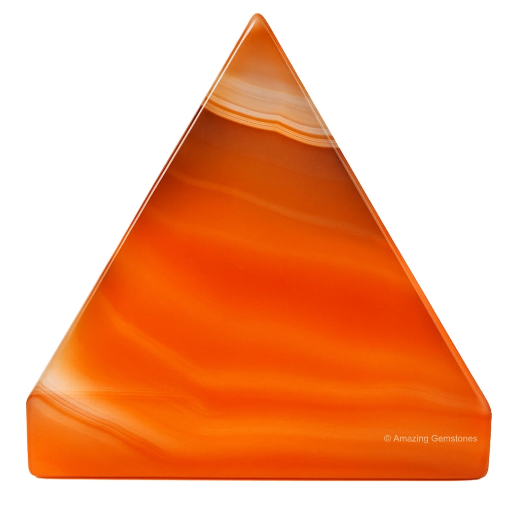 Carnelian Onyx Pyramid (1 Inch)