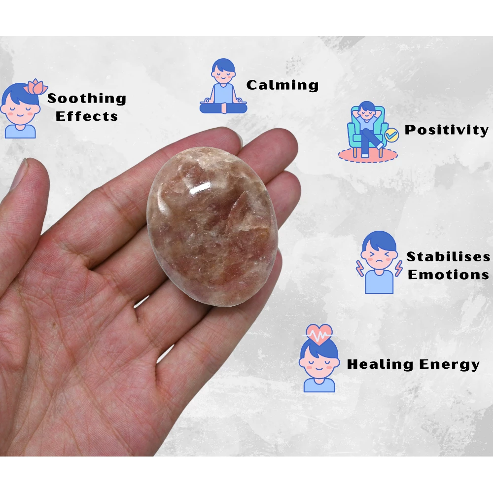 Strawberry Quartz Palm Stone