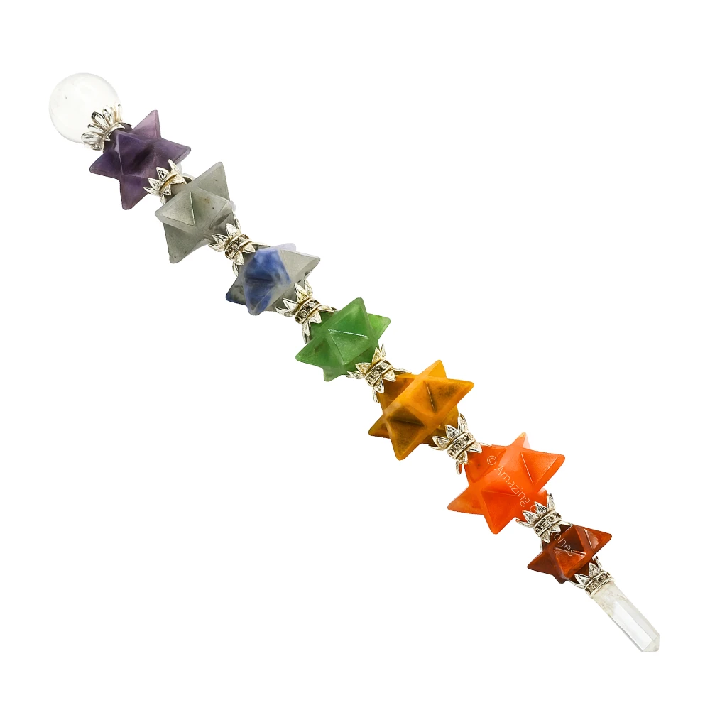 Chakra Merkaba Healing Crystal Wand