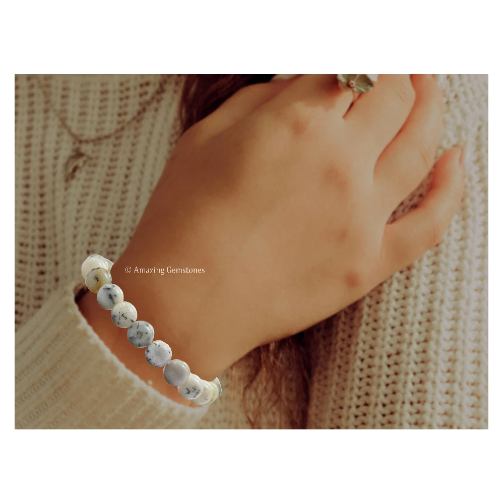 Dendrite Opal Bracelet (Strechable)