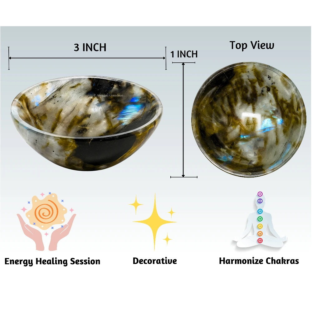 Labradorite Crystal Bowl - 3 Inch