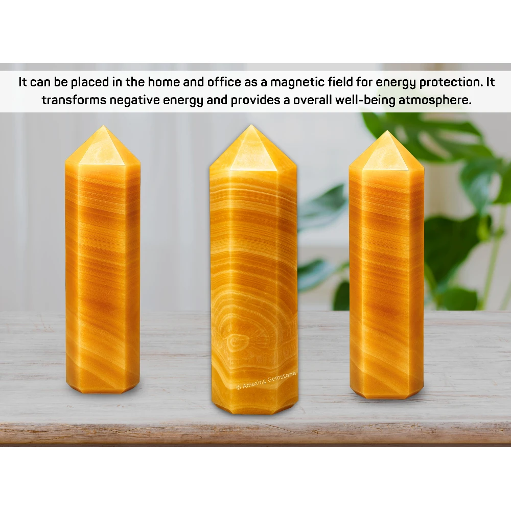 Yellow Calcite Tower (5.5" to 6" inch)