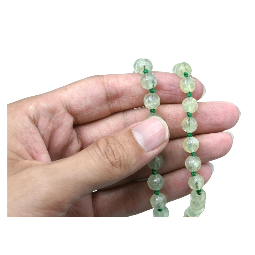 Prehnite Mala (Hand Knotted)