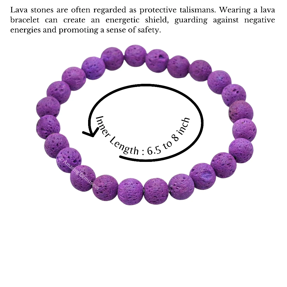 Purple Lava Bracelet (Strechable)
