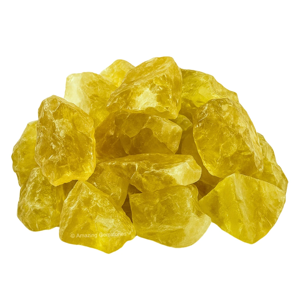 Lemon Quartz Raw Crystals (2 Pieces)