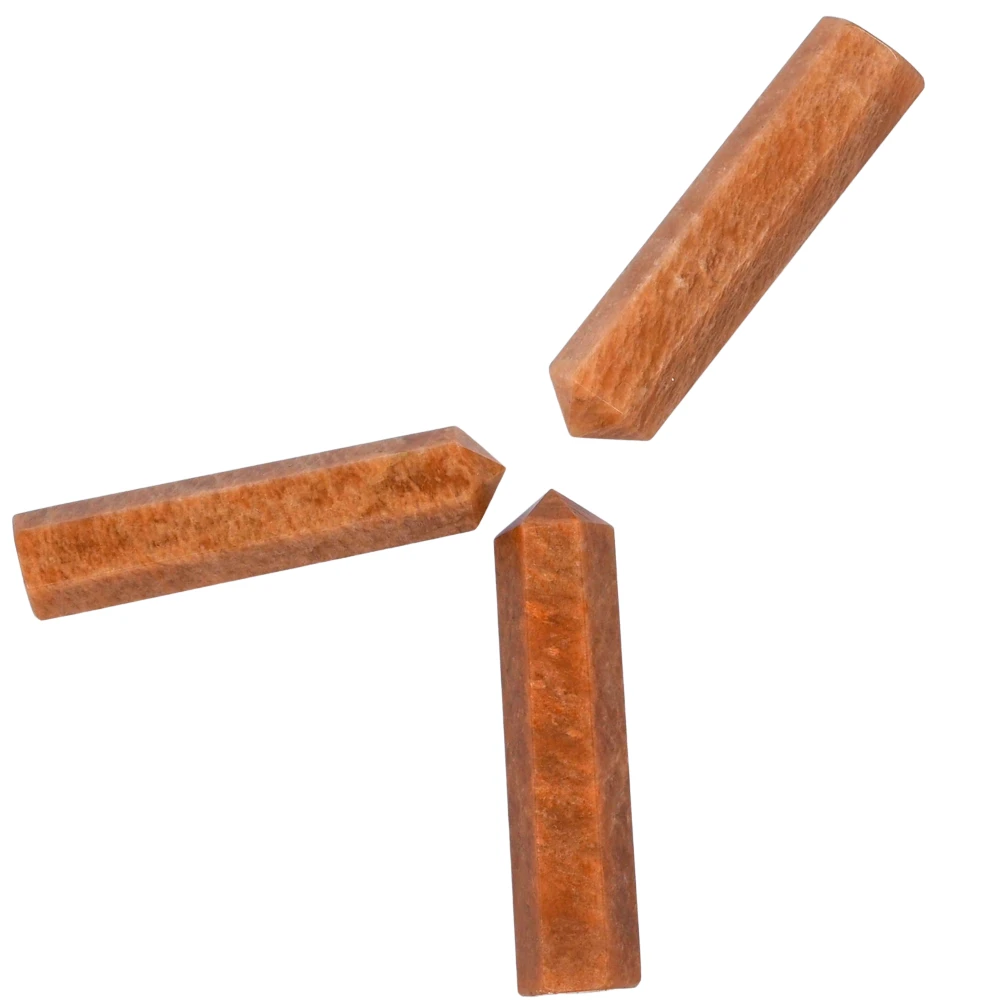 Peach Moonstone Pencil Points (Set of 50)