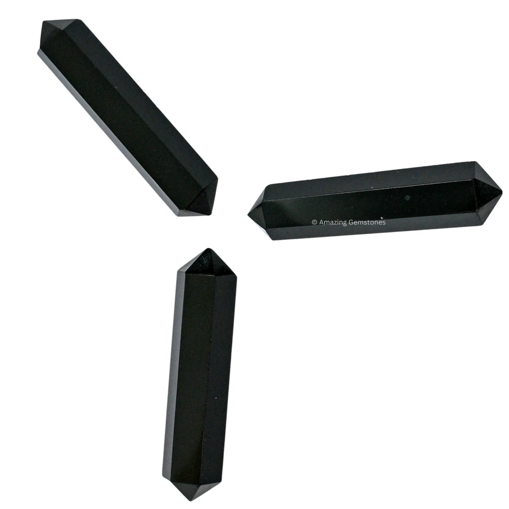 Black Obsidian Pencil Points (Double Terminated) (Set of 50)