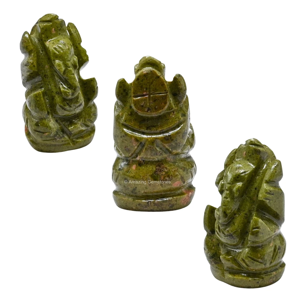 Vesuvianite Ganesha Crystal Idol